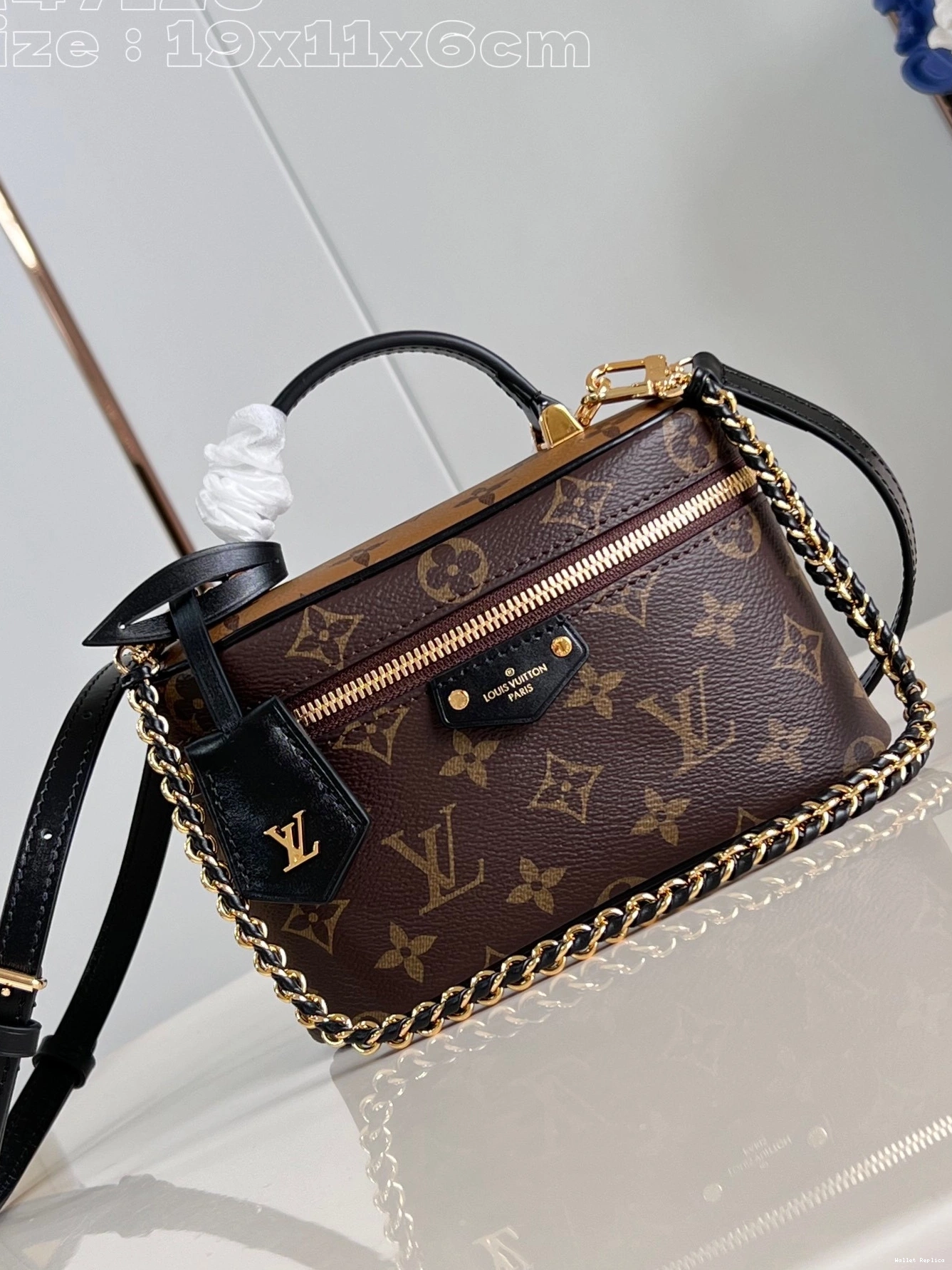 Cheap x Pouch-19 6.5 CM Vanity LOUIS Chain VUITTON x 11.5 0724